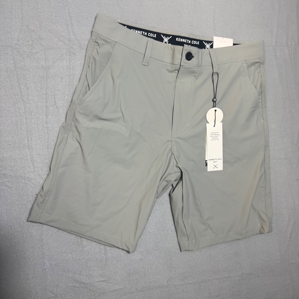 Kenneth Cole Golf Performance Shorts Gray KS9E48DASEE Mens 32 Stretch 9 Inseam